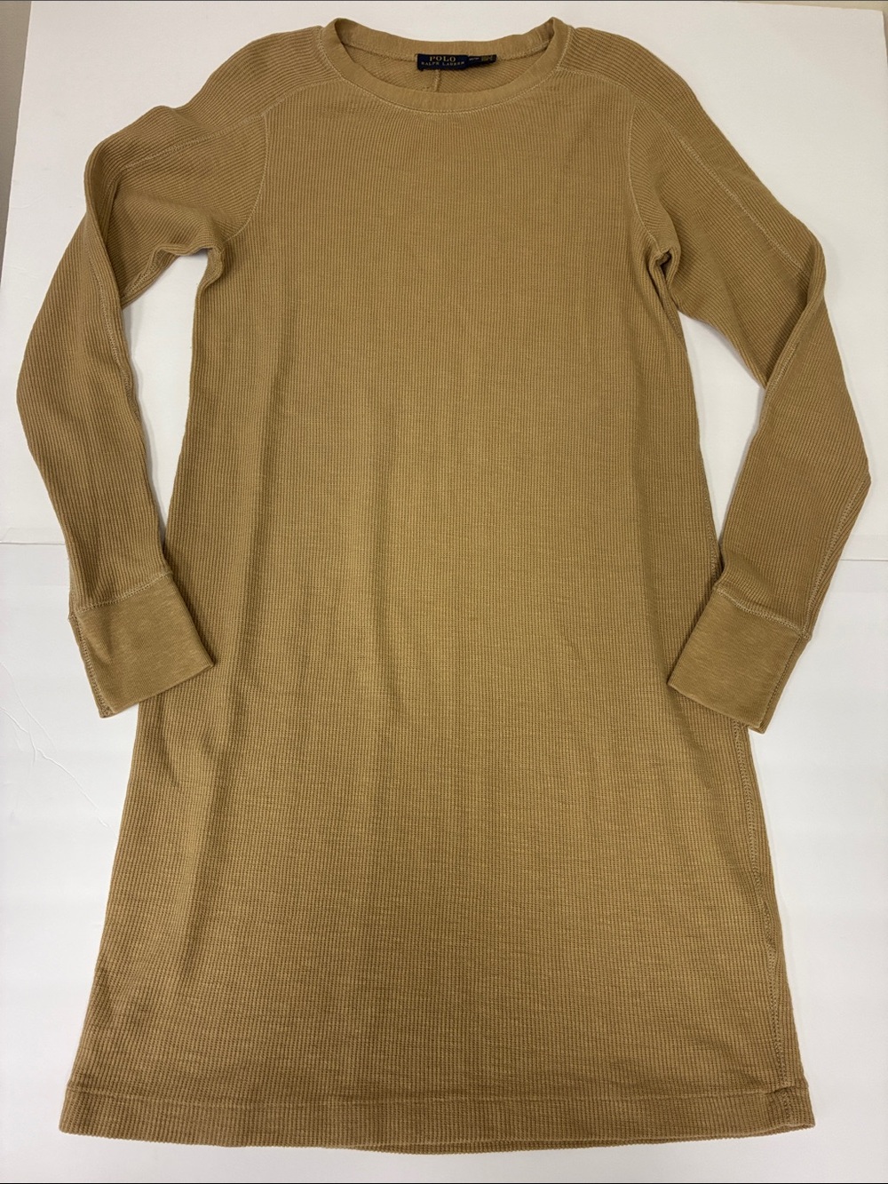 Polo Ralph Lauren Camel Ribbed Knit Dress
